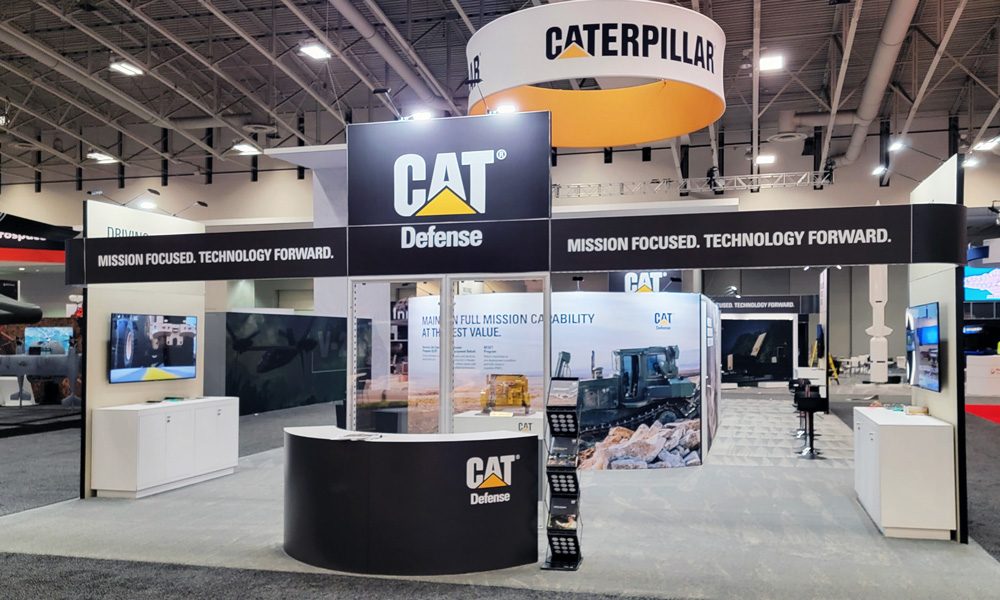 Messestand Caterpillar, 40 × 60 ft – realisiert mit Punch, Inc. in San Diego